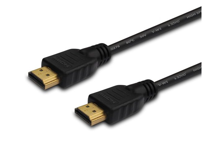 Kabel SAVIO cl-37 (HDMI M - HDMI M; 1m; kolor czarny)