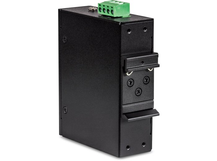 Switch TRENDnet TI-PE50 - niezarządzalny - 4 x 10/100 (PoE+) + 1 x 10/100 - możliwość montażu na szynie DIN, montaż na ścianie - PoE+ (90 W) - DC