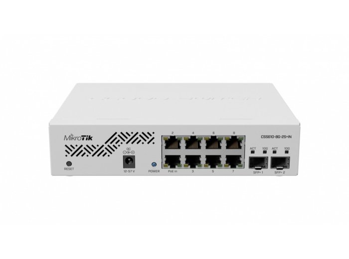 Przełącznik 8x1GbE 2xSFP+ CSS610-8G-2S+IN
