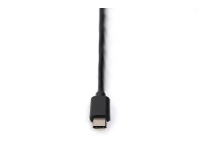 Kabel adapter USB-C 2.0 męski do RS232 (DB9) męski | chipset FTDI FT232RL | czarny | mocowanie na śruby | 1.0m
