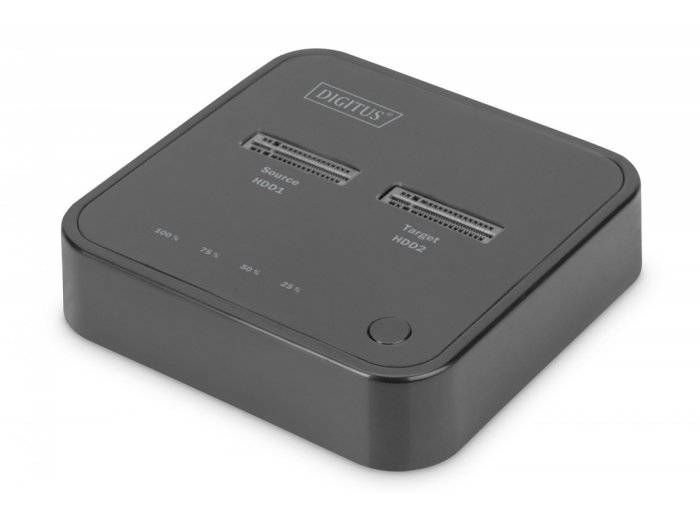 Podwójna stacja dokująca do dysków SSD M.2 NVMe z funkcją klonowania offline, USB-C, Czarna