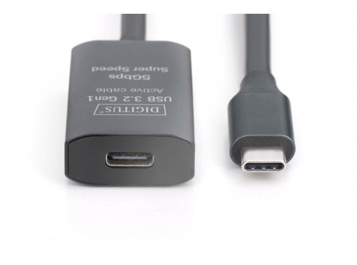 Kabel przedłużający aktywny USB-C - USB-C, USB 3.2 Gen1, 5Gbps, 5m