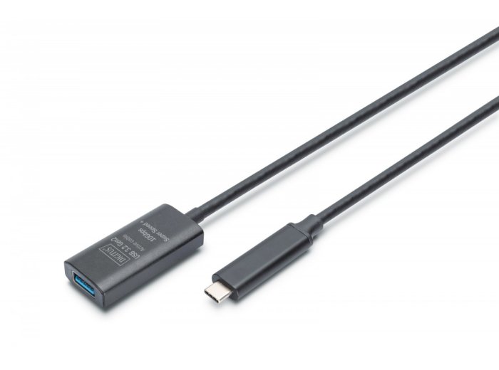 Kabel przedłużający aktywny USB-C - USB-A, USB 3.2 Gen2, 10Gbps, 5m