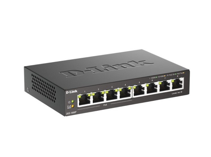Przełącznik DGS-1008P 8x 1000 Desktop,4PoE