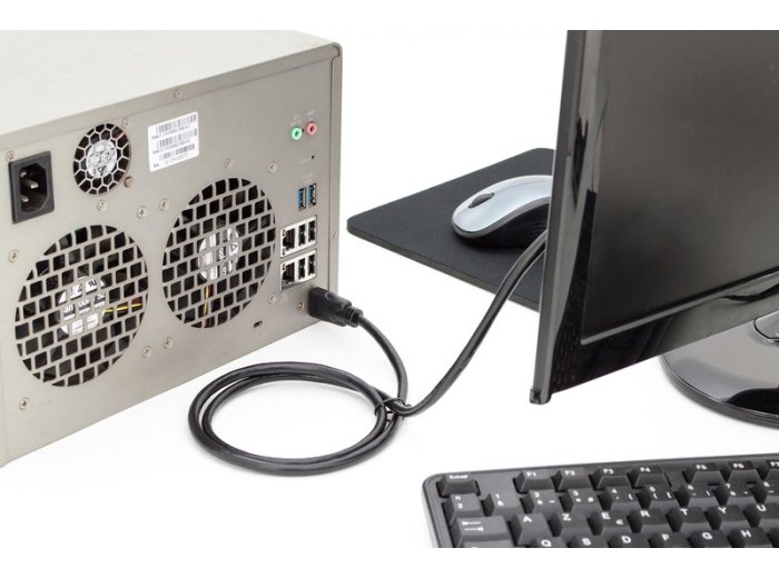 Kabel połączeniowy HDMI HighSpeed z Ethernetem 4K 60Hz UHD Typ HDMI A/HDMI A M/M czarny 5m