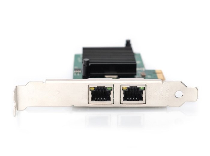 Karta sieciowa przewodowa PCI Express 2x RJ45 Gigabit 10/100/1000Mbps Low Profile