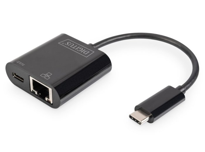 Karta sieciowa przewodowa USB 3.0 Typ C do RJ45 Gigabit Ethernet oraz 1xUSB Typ C z PD 2.0
