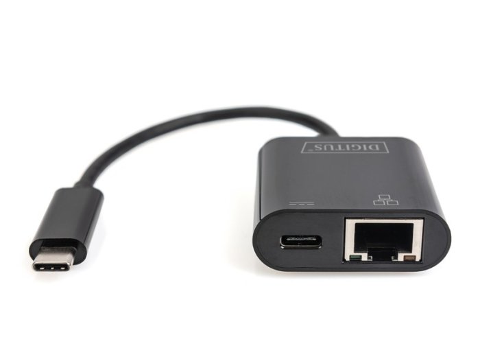 Karta sieciowa przewodowa USB 3.0 Typ C do RJ45 Gigabit Ethernet oraz 1xUSB Typ C z PD 2.0