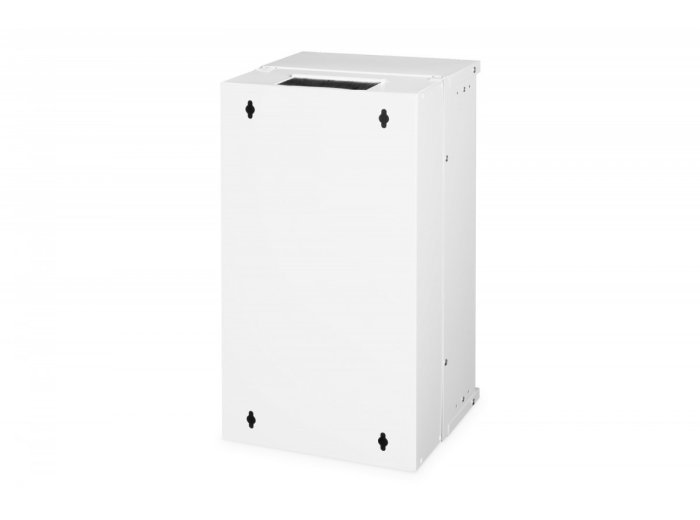 Szafa sieciowa wisząca 10 cali 12U, SOHO PRO 595 x 315 x 300 mm, nośność 60kg, drzwi szyba, niezłożona, Szara
