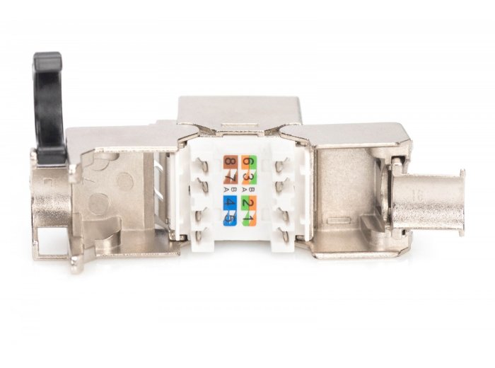 Moduł Keystone RJ45 (8P8C) kat. 8.1 STP, ekranowany, beznarzędziowy, stalowy