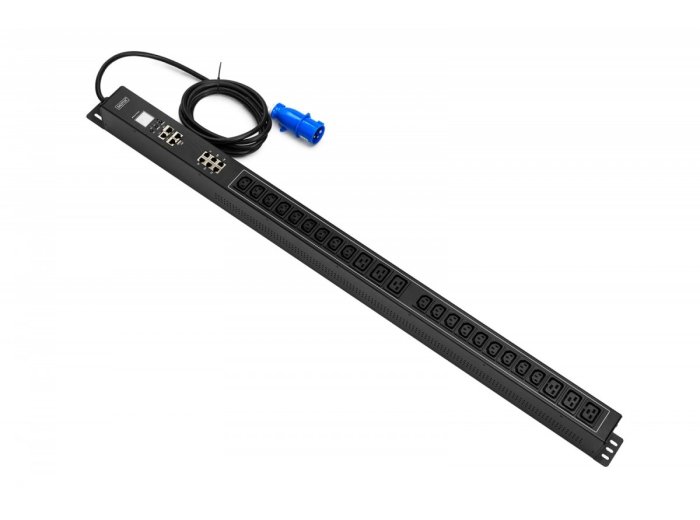 Listwa zasilająca SMART PDU, wtyk IEC 60309 16A/250V, gniazda 18xC13 10A/250V, 6xC19 16A/250V, 16A