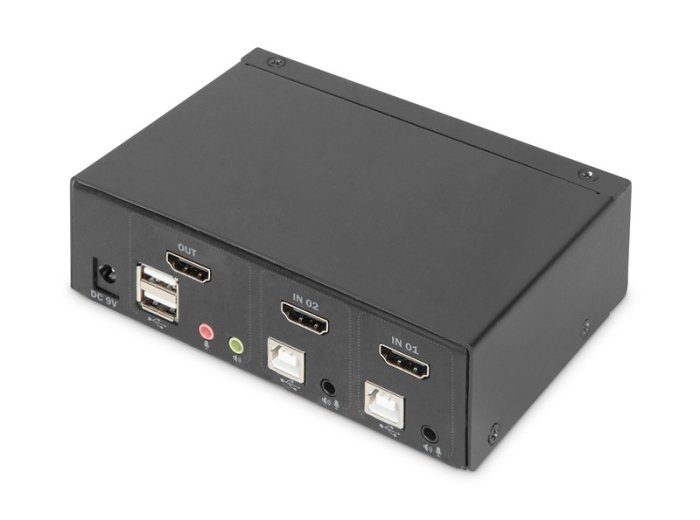 Przełącznik KVM 2 portowy HDMI, 4K 30Hz