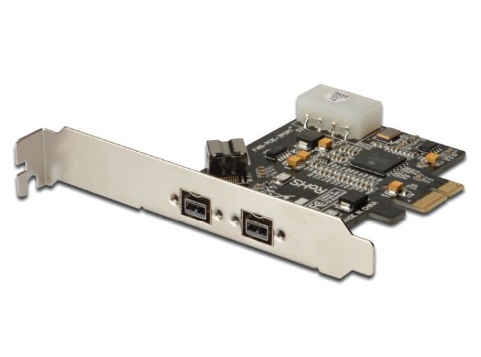 Karta/Kontroler Firewire (800) PCI Exp., 2xZew. 1xWew. IEEE1394b 9pin,Low Profile, Chipset: XIO2213B