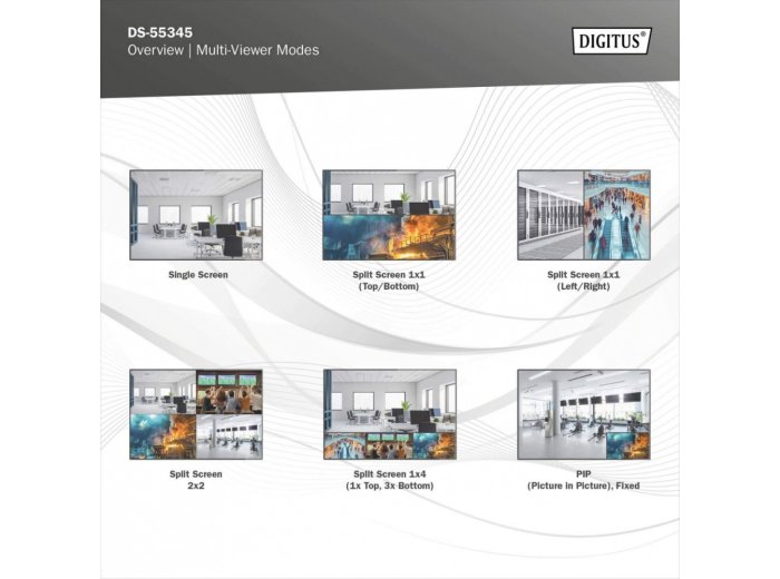 Przełącznik/Matrix HDMI 4/2-porty 4K/30Hz UHD HDCP 1.4 audio z pilotem