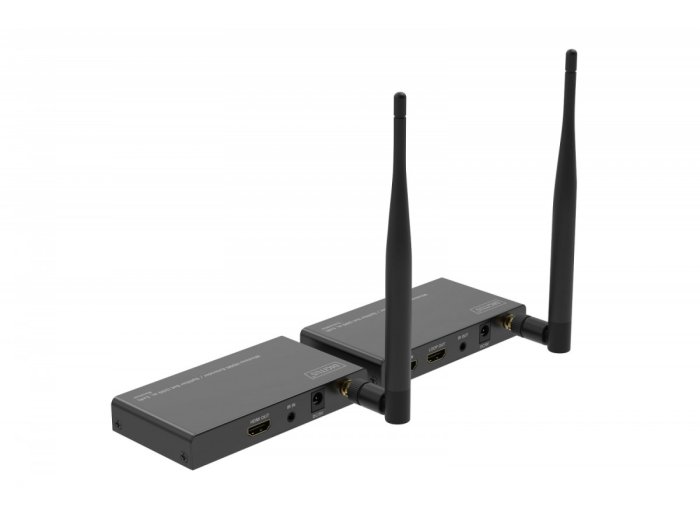 Przedłużacz/Extender splitter HDMI bezprzewodowy 100m 1080p 60Hz FHD 5GHz HDCP 1.3 (zestaw)
