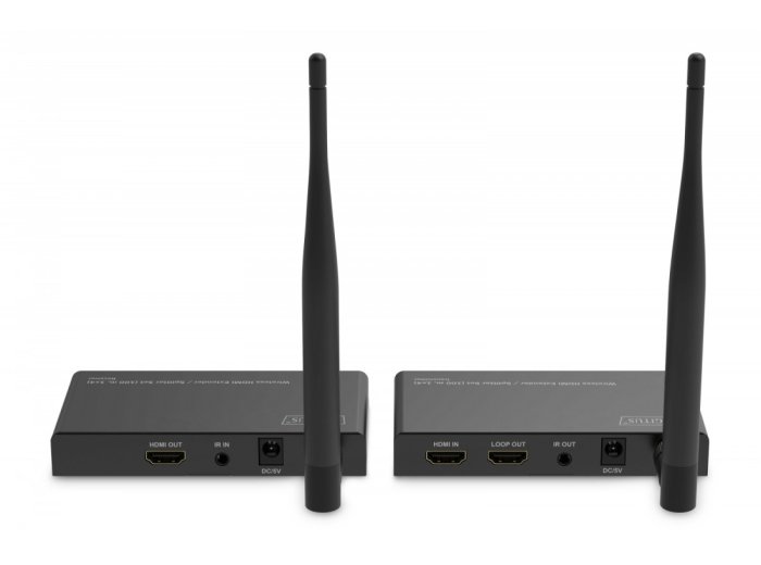 Przedłużacz/Extender splitter HDMI bezprzewodowy 100m 1080p 60Hz FHD 5GHz HDCP 1.3 (zestaw)
