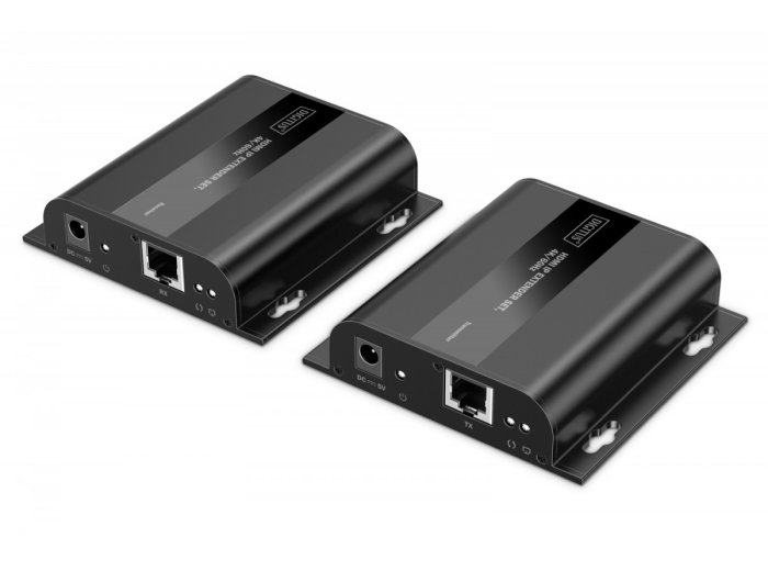 Przedłużacz (extender) po skrętce kat.6 HDMI 4K/60Hz przez IP 1G lub do 120m/200m, max. 253 odbiorniki, sterowanie IR - zestaw (odbiornik/nadajnik)