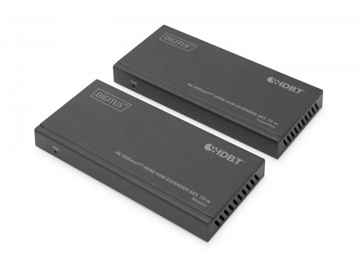 Przedłużacz/Extender KVM HDMI+USB HDBaseT 70m 4K30Hz HDCP 2.2 PoC (Power over Cable) audio IR zestaw
