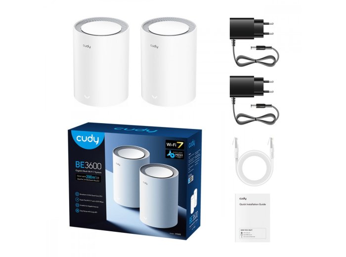 Router M3600 System WiFi Mesh BE3600 Gigabit Dual Band Wi-Fi 7 Mesh Solution 2-Pak