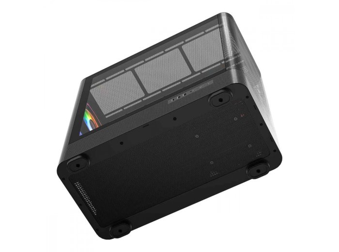 Obudowa VOLCANO AQ300 MID RGB GLASS 4 wentylatory czarna