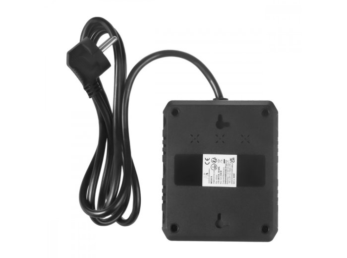 Listwa zasilająca MCE387 B 2 gniazda 3xUSB, 110-240V AC 50/60Hz 2,1A max 2500W, 1,5m czarna
