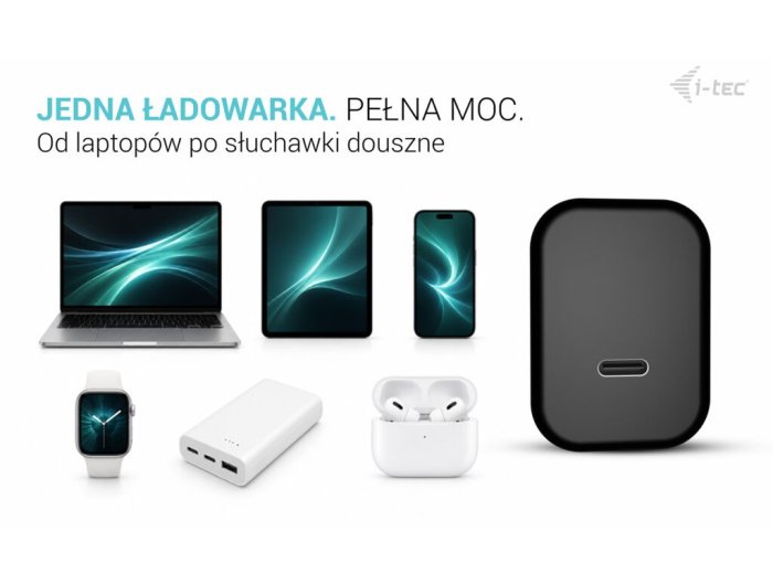 Ładowarka 65W USB-C GaN Charger PD 65W czarna