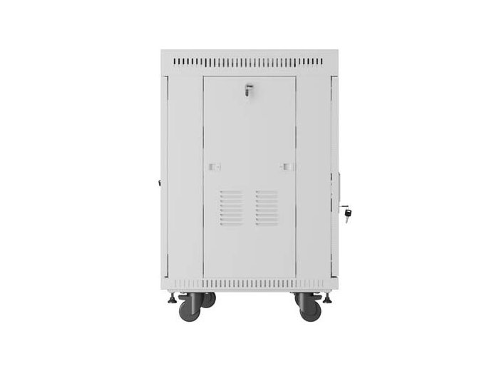 Szafa instalacyjna rack stojąca 19 cali 15U 600x800 drzwi perforowane LCD (Flat pack) szara