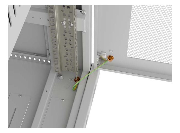 Szafa instalacyjna rack stojąca 19 cali 15U 600x800 drzwi perforowane LCD (Flat pack) szara