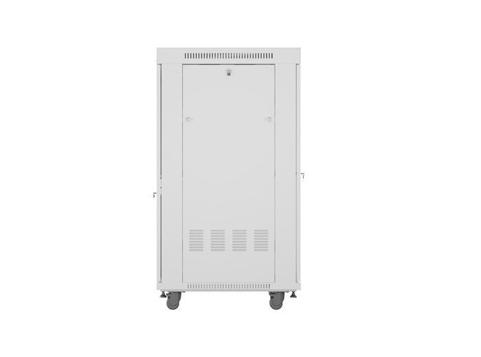 Szafa instalacyjna rack stojąca 19 cali 27U 600x800 drzwi perforowane LCD szara (Flat pack)