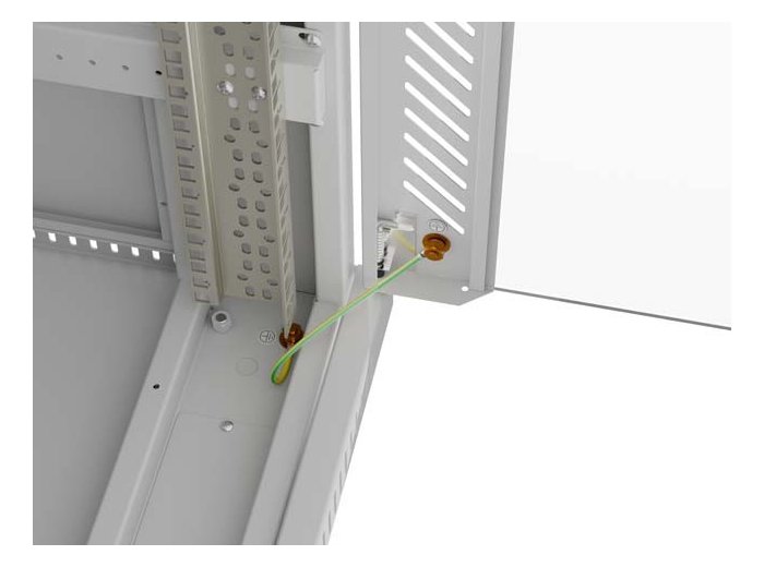Szafa instalacyjna rack stojąca 19" 32U 600x800 szara drzwi     przeszkolne  LCD ( Flat pack)