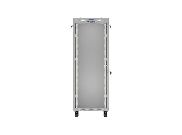 Szafa instalacyjna rack stojąca 19" 32U 600x800 szara drzwi     przeszkolne  LCD ( Flat pack)