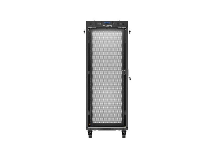 Szafa instalacyjna rack stojąca 19 cali 32U 600x800 drzwi perforowane LCD czarna (Flat pack)