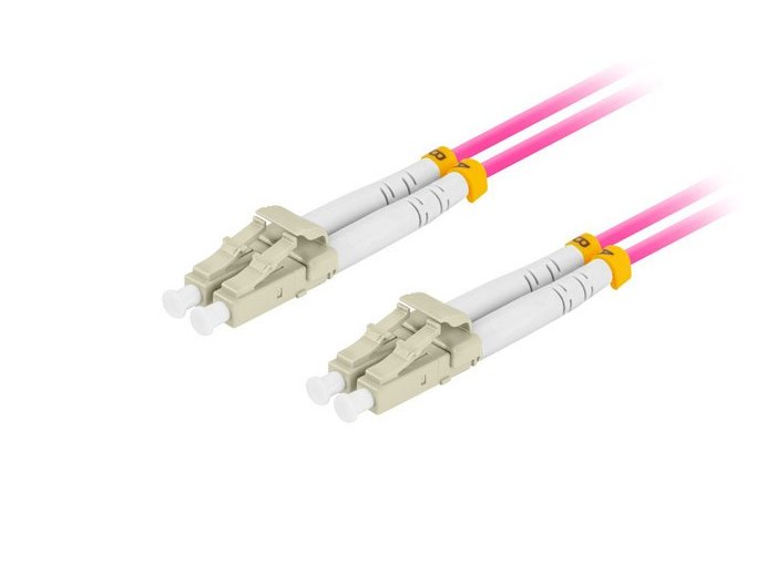 Patchcord światłowodowy Mm Lc/Upc-Lc/Upc Duplex 3.0mm 10m fioletowy