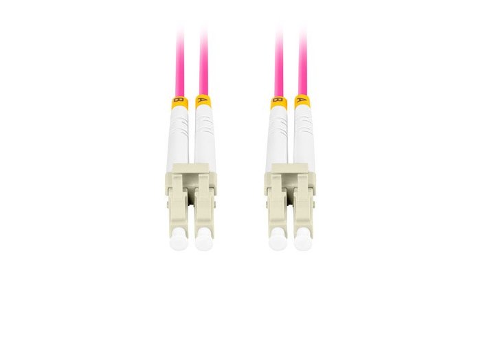 Patchcord światłowodowy Mm Lc/Upc-Lc/Upc Duplex 3.0mm 10m fioletowy