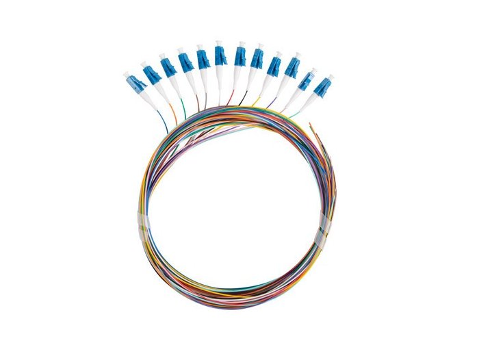 Pigtail SM LC/UPC Semi Tight 9/125 G657A1 12X2M multikolor