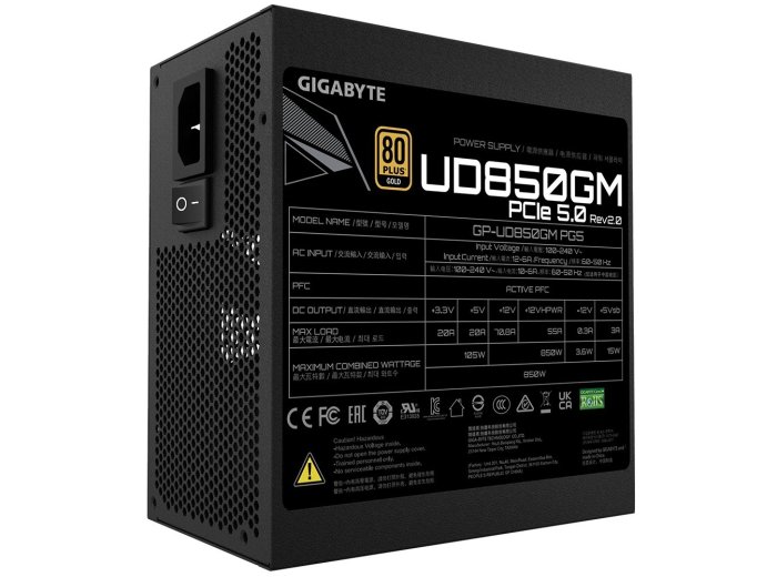 Zasilacz UD850GM PG5 850W 80PLUS GOLD PFC ATX