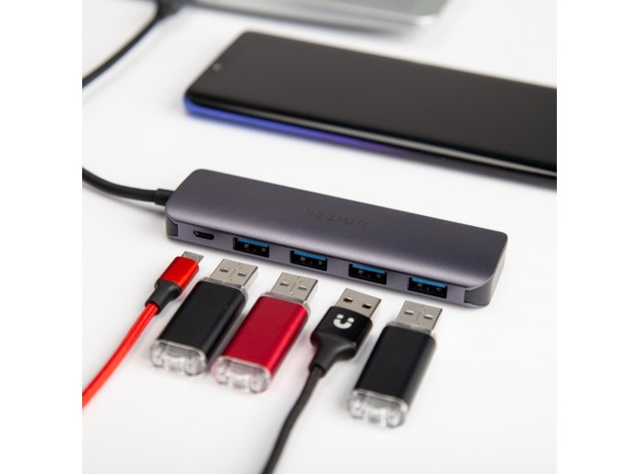 HUB 4x USB 3.1 GEN1 1x microUSB (tylko zasilanie) H1107A
