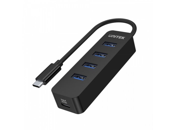 HUB USB-C; 4x USB-A 3.1; Aktywny; 10W; H1117B