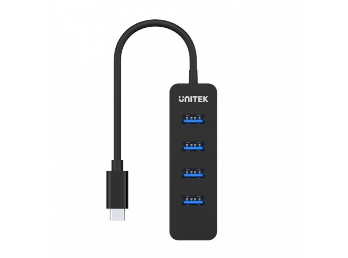 HUB USB-C; 4x USB-A 3.1; Aktywny; 10W; H1117B