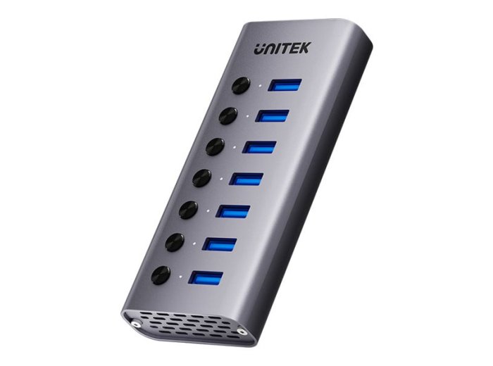 UNITEK HUB USB-A 3.0 7W1, 5GBPS Z PRZEŁĄCZNIKIEM
