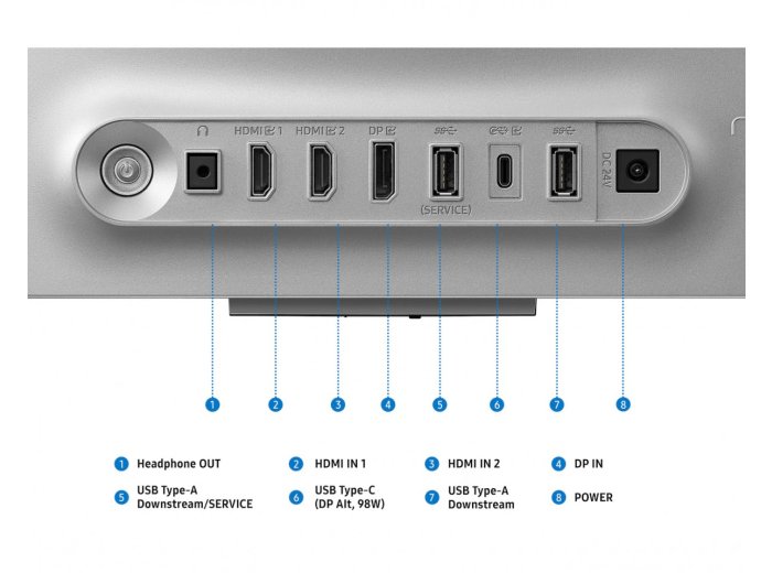 Monitor 27 cali Odyssey G80SH OLED 3840x2160 UHD 16:9 2xHDMI 1xDP 2xUSB 3.2 1xUSB-C 90W 0,03ms 240Hz HAS+PIV płaski 2Yd2d (LS27HG800SUXEN)