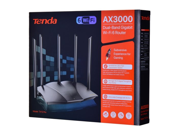 Tenda-TX12 PRO Router WiFi 6 TX2 Pro Gigabit