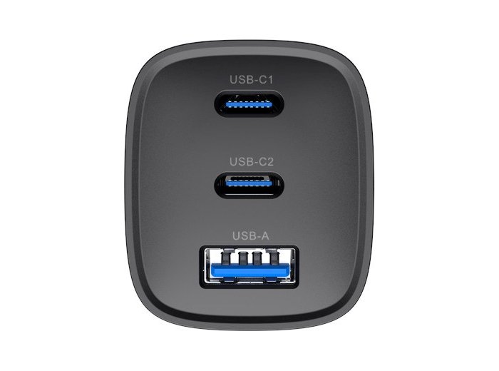 Ładowarka Havit UC20 EU USB-C+USB-C+USB-A (czarny)