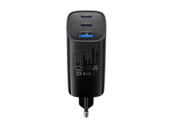 Ładowarka Havit UC20 EU USB-C+USB-C+USB-A (czarny)