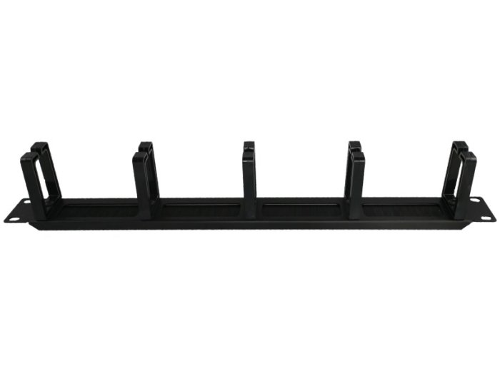 Alantec-Organizator kabli 1U 19" z przepustem szczotkowym, 5 plastikowych uchwytów