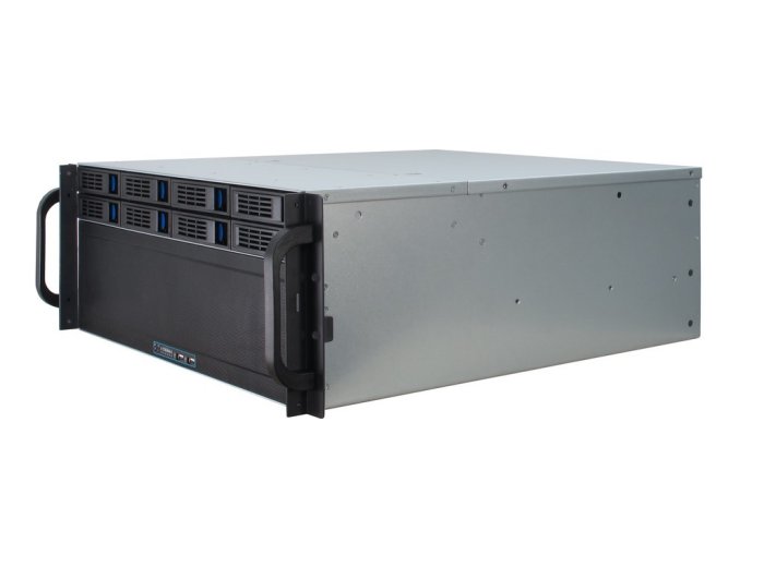 Inter-Tech 4U-4408 Rack Czarny, Srebrny