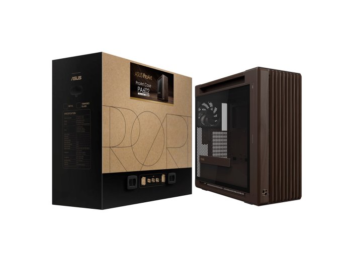 Obudowa Asus PROART PA602 WALNUT WOOD TG PWM RETRO