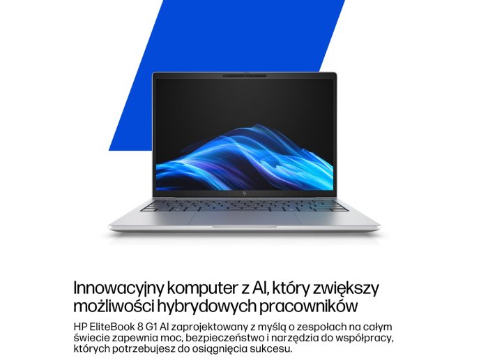 HP EliteBook 8 G1i Ultra 7 255U 14.0"WUXGA IPS 400nits Eye Ease AG 24GB DDR5 5600 SSD512 Arc Cam 5Mpx 62Wh W11Pro Srebrny lodowiec 3Y OnSite