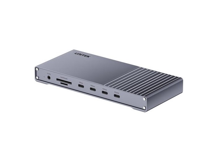 UNITEK D1117AGY01-EU stacja dokująca Przewodowy i Bezprzewodowy USB4 Szary