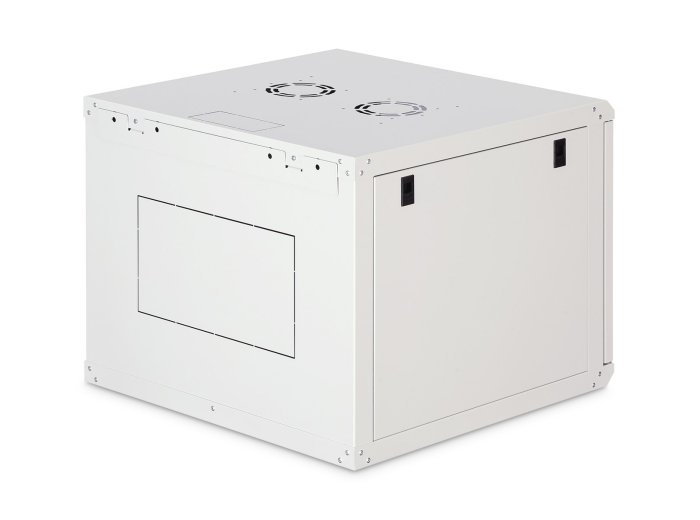 Szafa sieciowa wisząca DYNAmic 19" 9U rack 600x600, drzwi szyba, szary, niedzielona, złożona, 60kg